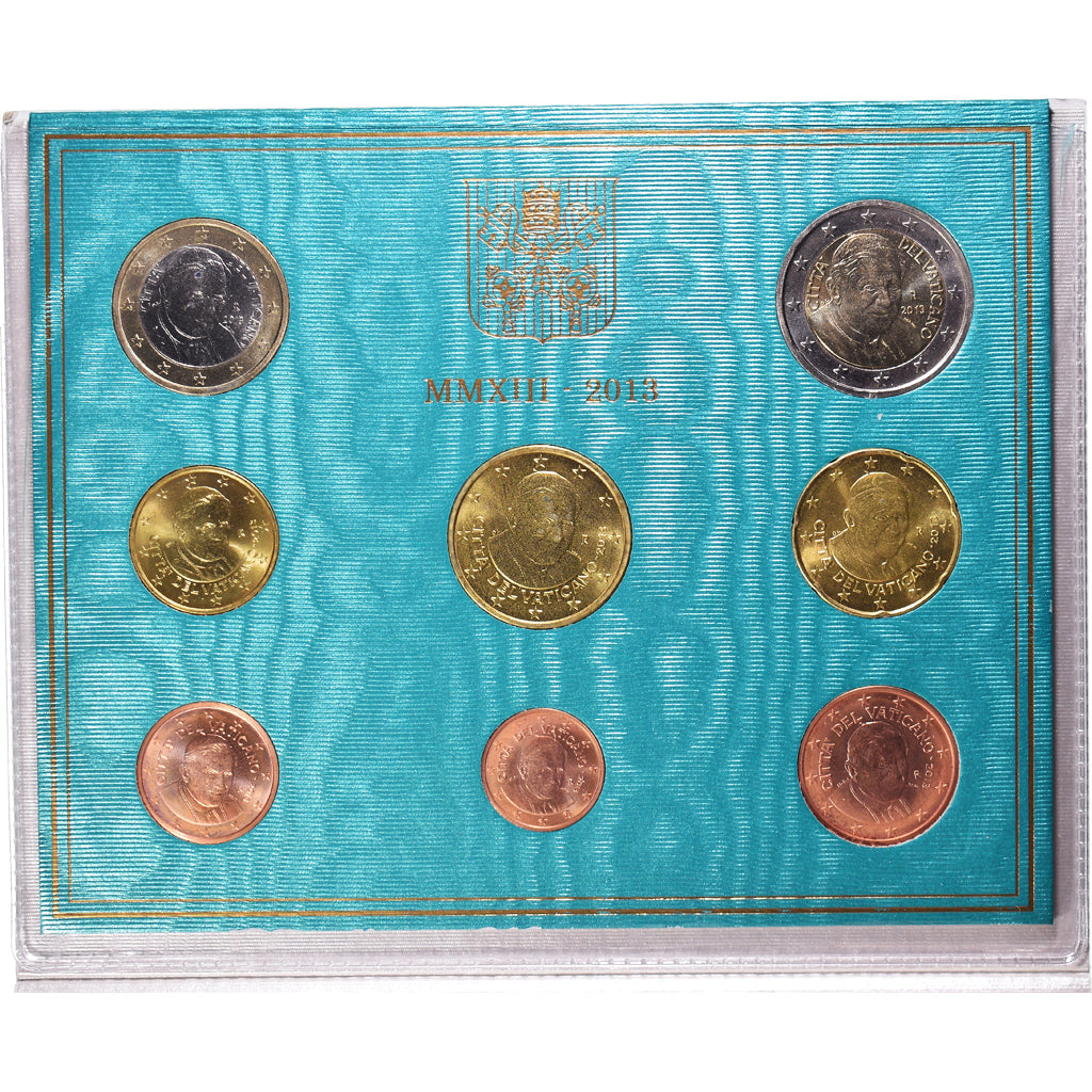 CIUDAD DEL VATICANO, Pope Benedict XVI, Set 1 ct. - 2 Euro, BU, 2013, Rome, Sin