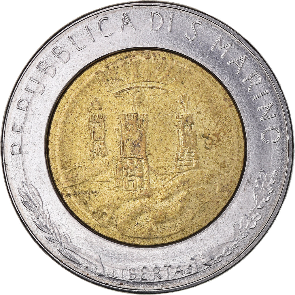 Coin, San Marino, 500 Lire, 1982, Rome, EF(40-45), Bi-Metallic, KM:140
