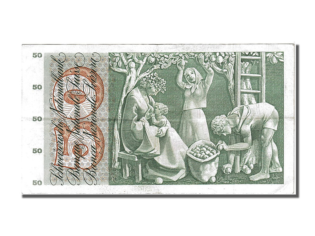 Banknote, Switzerland, 50 Franken, 1955, 1955-07-07, AU(55-58)