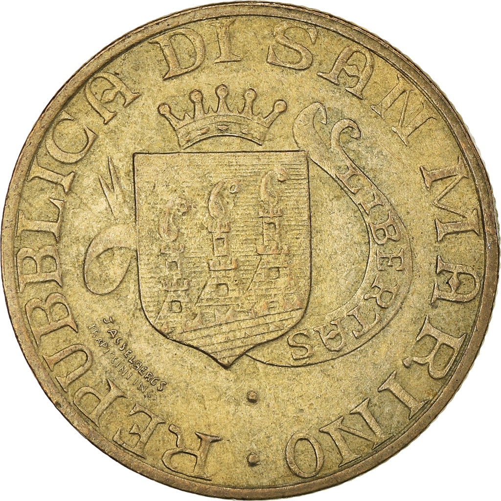 Münze, San Marino, 200 Lire, 1989, Rome, S, Aluminum-Bronze, KM:238