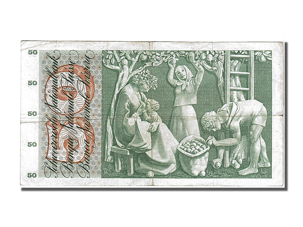 Geldschein, Schweiz, 50 Franken, 1957, 1957-10-04, SS