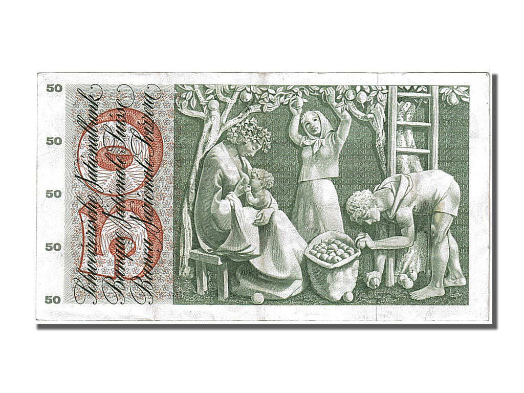 Banknot, Szwajcaria, 50 Franken, 1961, 1961-12-21, AU(55-58)