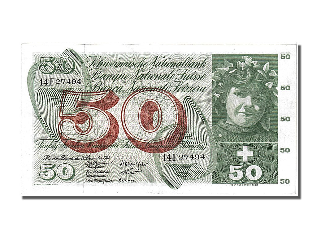 Banknote, Switzerland, 50 Franken, 1961, 1961-12-21, UNC(63)