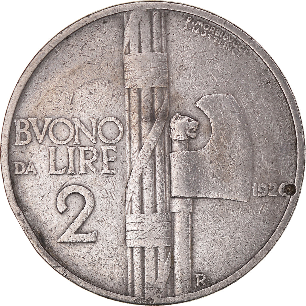 Monnaie, Italie, Vittorio Emanuele III, 2 Lire, 1926, Rome, TB+, Nickel, KM:63