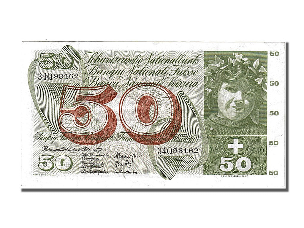 Banknote, Switzerland, 50 Franken, 1971, 1971-02-10, AU(55-58)