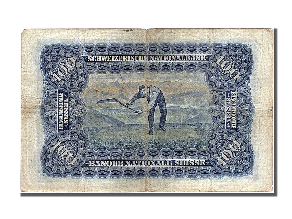 Billete, 100 Franken, 1924, Suiza, 1924-04-01, BC+