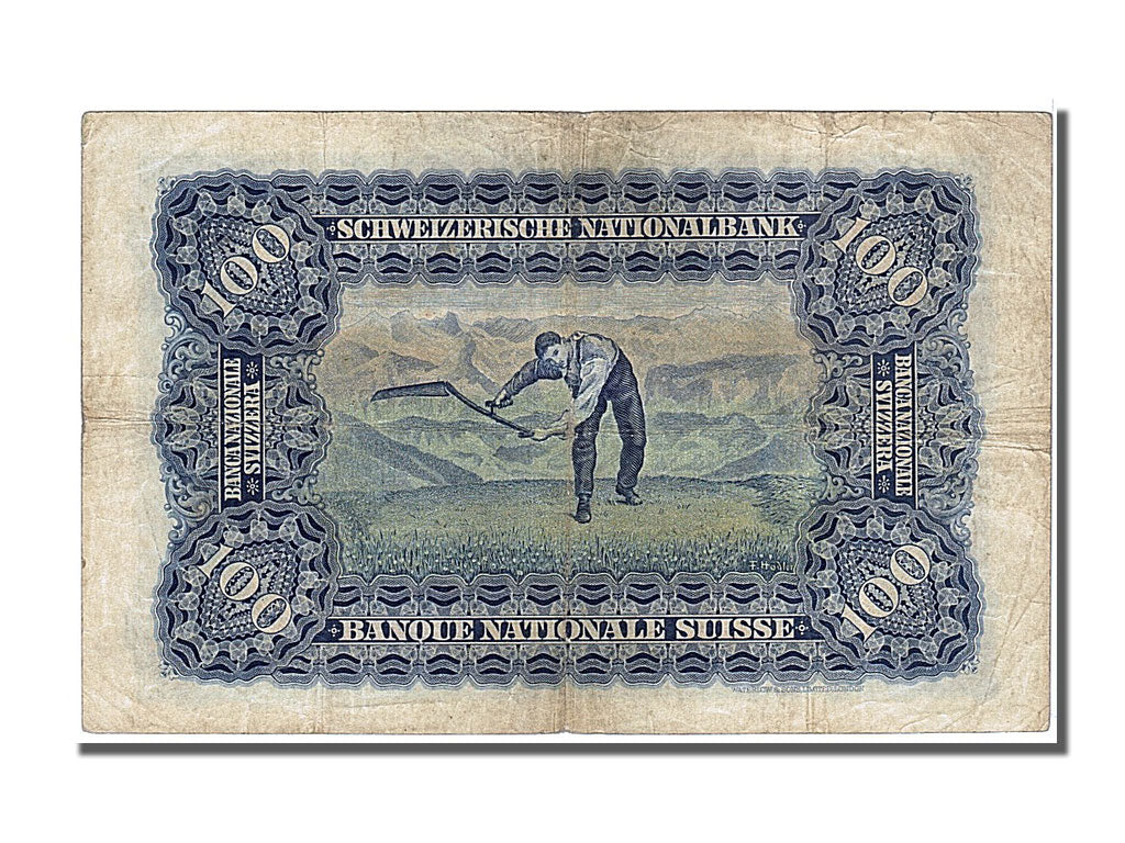 Geldschein, Schweiz, 100 Franken, 1928, 1928-10-04, SS