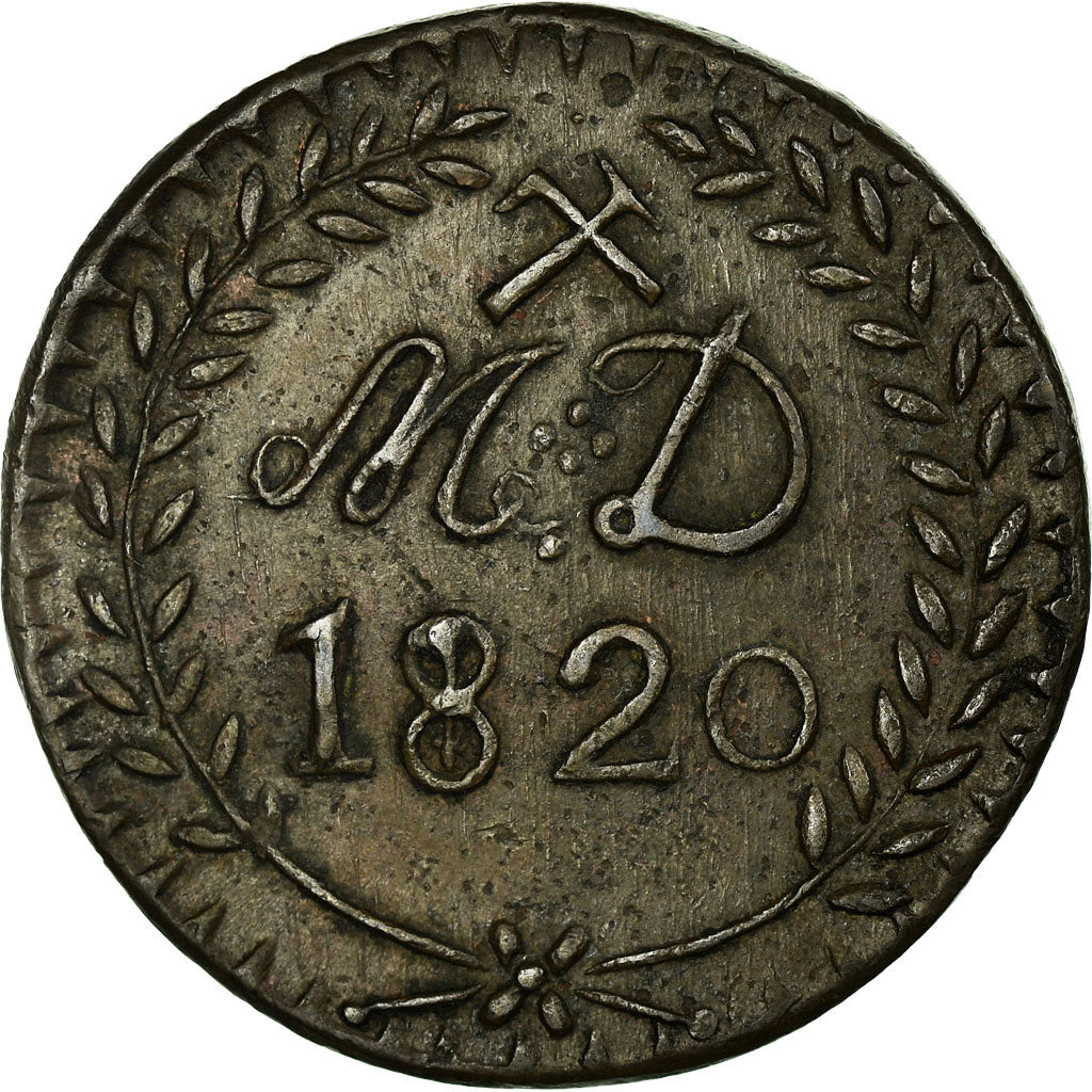 Coin, France, 30 Sous, 1820, Aniche, AU(55-58), Bronze