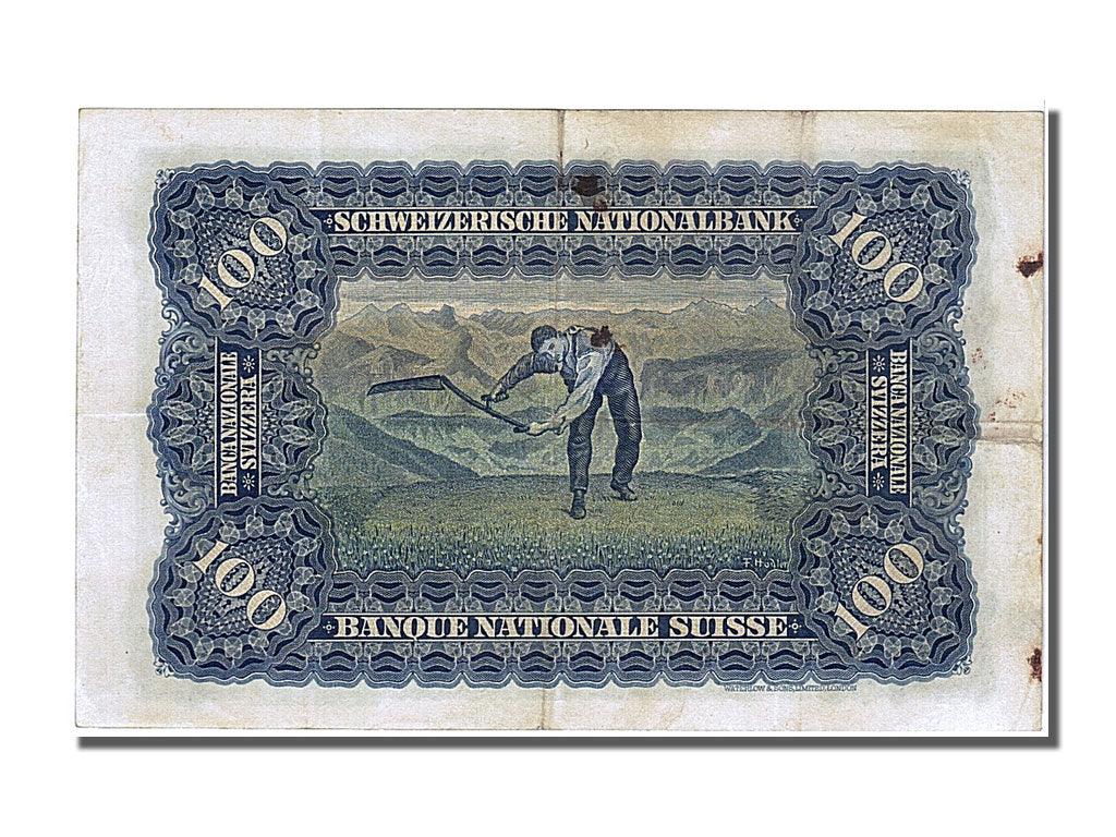 Geldschein, Schweiz, 100 Franken, 1944, 1944-03-23, SS+