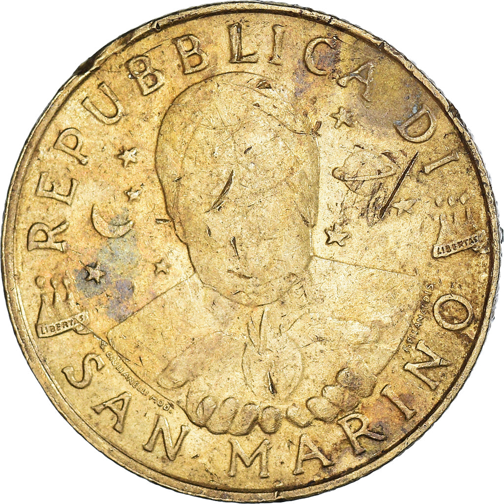 Moneta, San Marino, 200 Lire, 1997, MB, Alluminio-bronzo, KM:366
