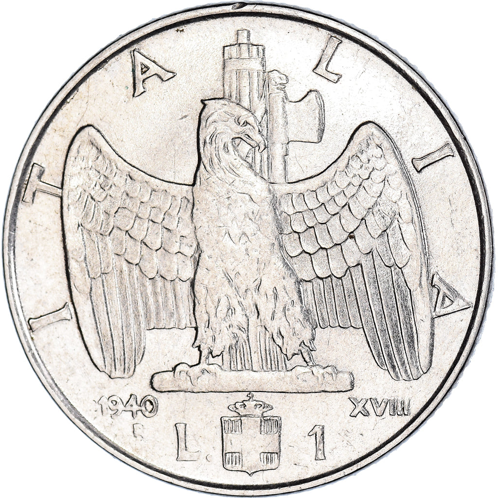 Münze, Italien, Vittorio Emanuele III, Lira, 1940, Rome, SS+, Stainless Steel