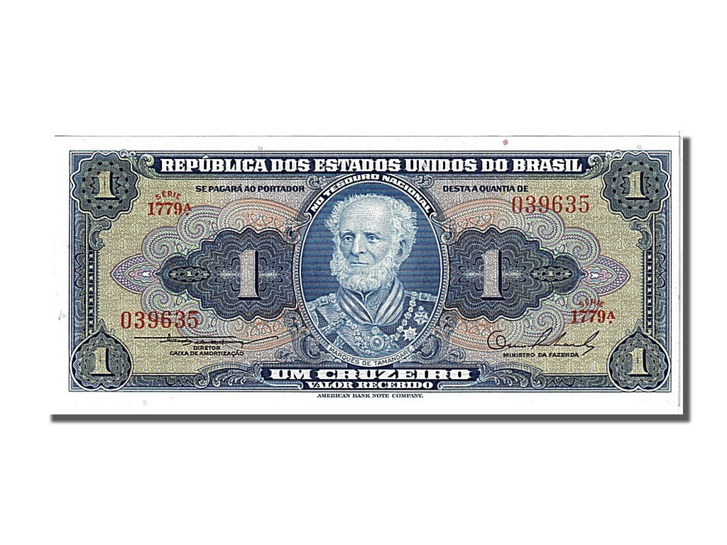 Banknote, Brazil, 1 Cruzeiro, 1954, UNC(65-70)