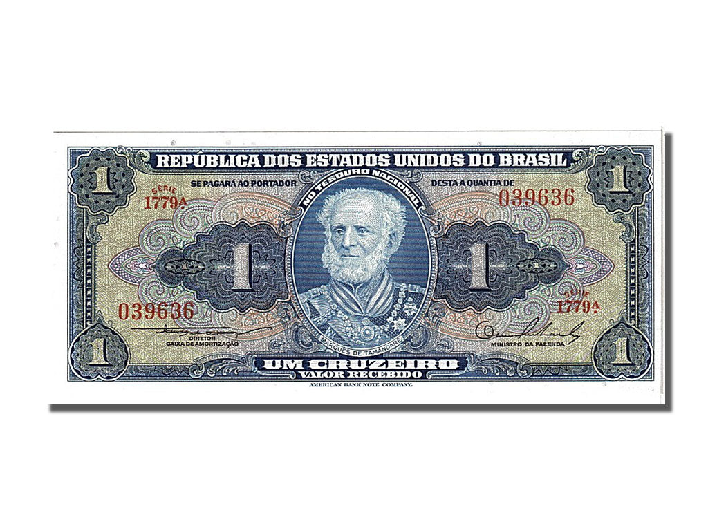 Banknote, Brazil, 1 Cruzeiro, 1954, UNC(65-70)