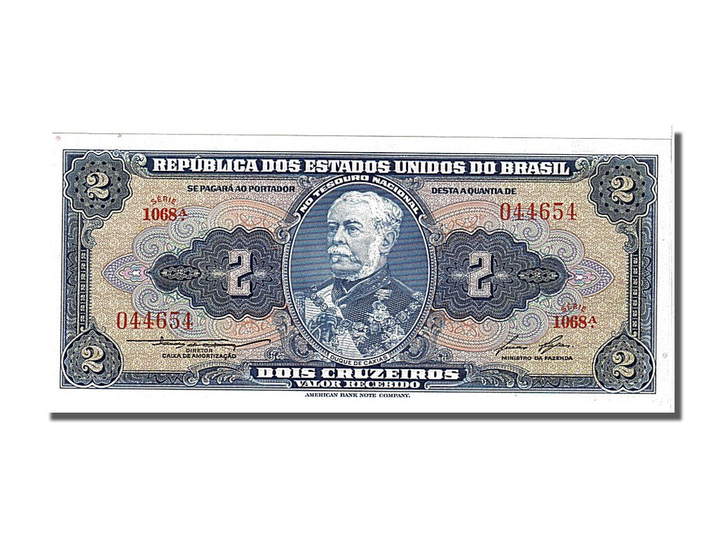 Banconote, Brasile, 2 Cruzeiros, 1954, FDS
