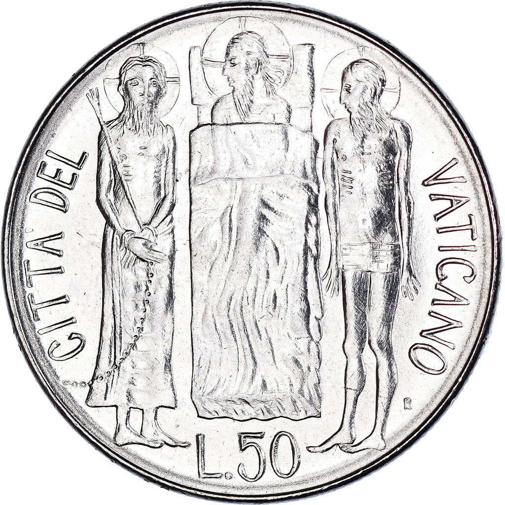 Coin, VATICAN CITY, John Paul II, 50 Lire, 1981, Roma, FDC, MS(65-70), Stainless