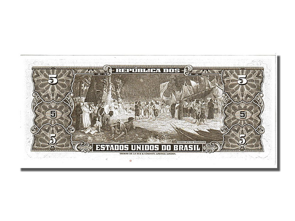 Banknote, Brazil, 5 Cruzeiros, 1962-64, UNC(65-70)