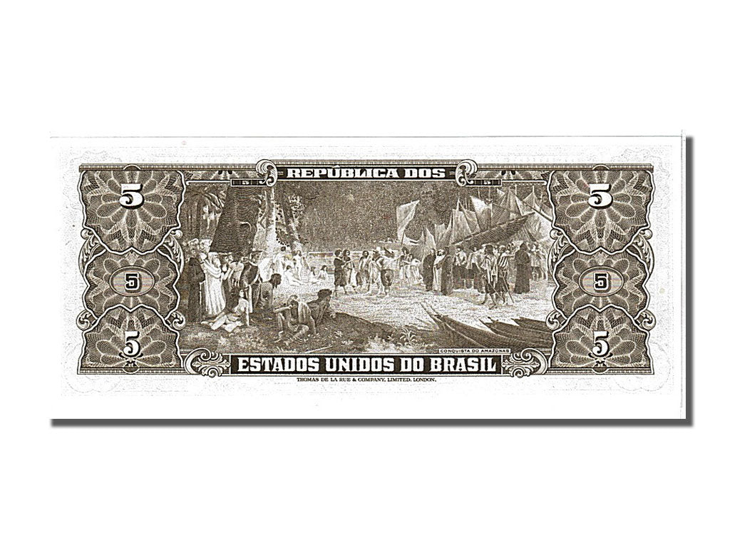 Banknote, Brazil, 5 Cruzeiros, 1962, UNC(65-70)