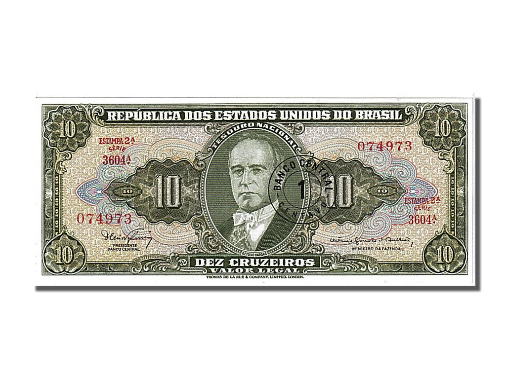 Banknote, Brazil, 1 Centavo on 10 Cruzeiros, 1966, UNC(65-70)