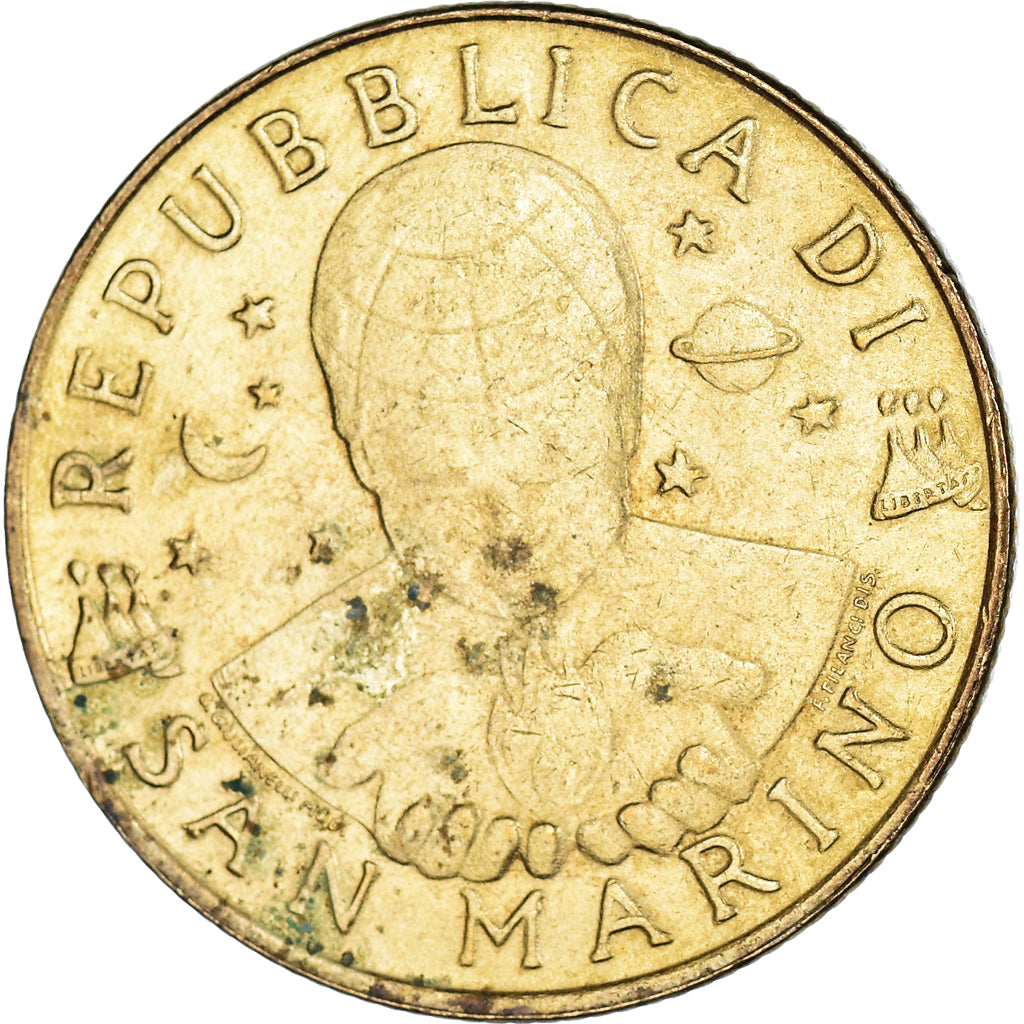 Coin, San Marino, 200 Lire, 1996, VF(20-25), Aluminum-Bronze, KM:356