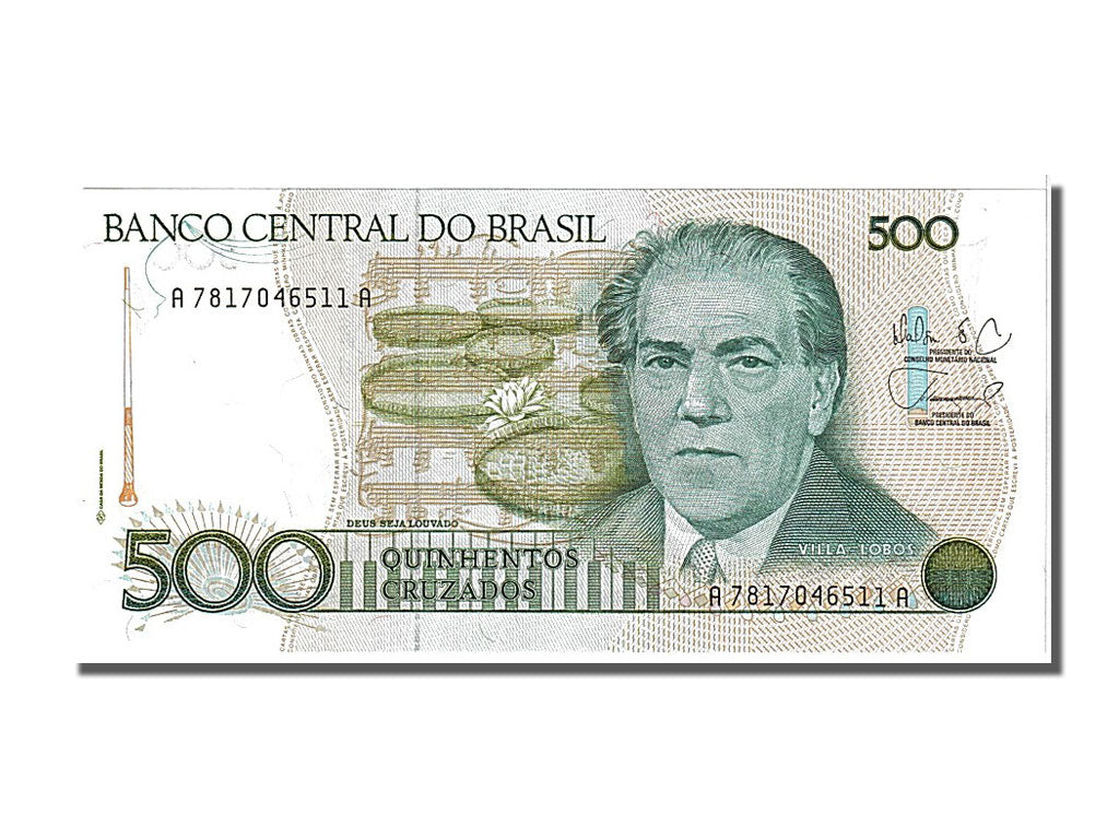 Banknote, Brazil, 500 Cruzados, 1986, UNC(65-70)