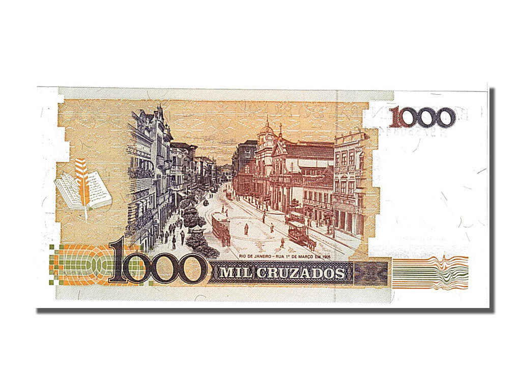 Banconote, Brasile, 1 Cruzado Novo on 1000 Cruzados, 1989, FDS