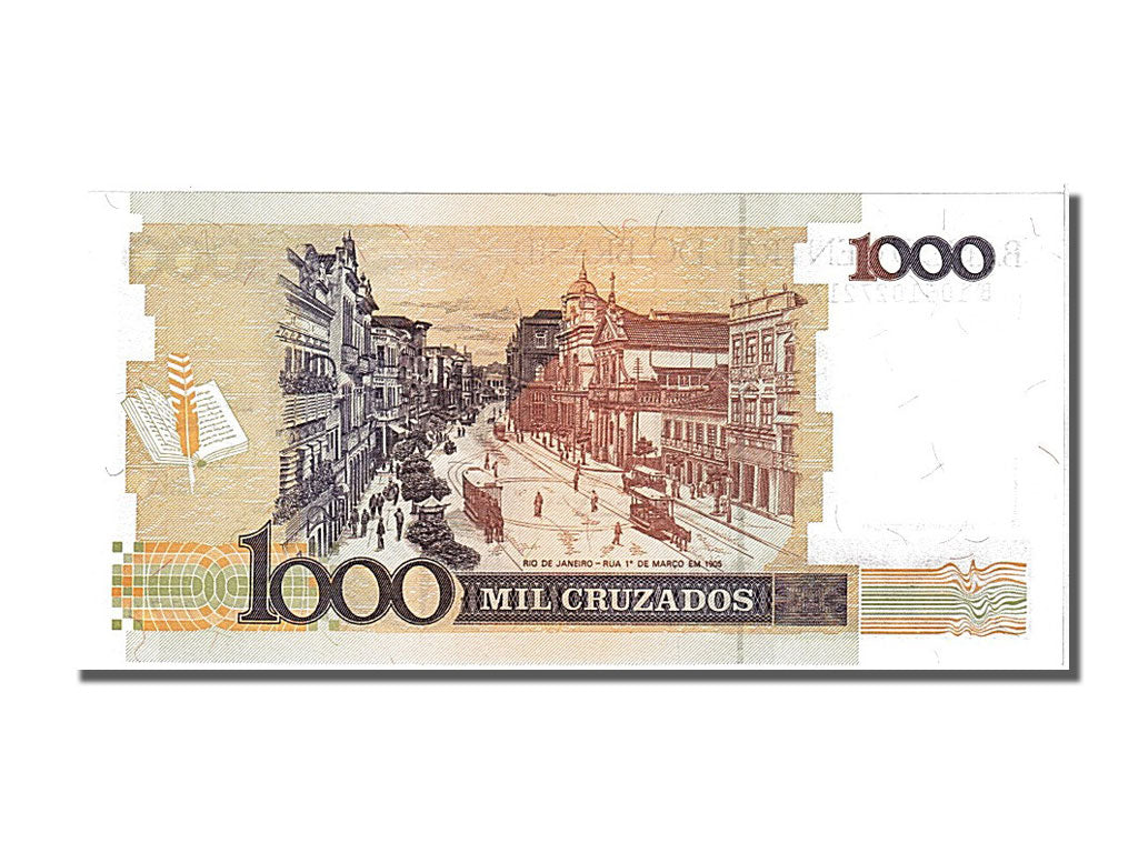 Banknote, Brazil, 1 Cruzado Novo on 1000 Cruzados, 1989, UNC(65-70)