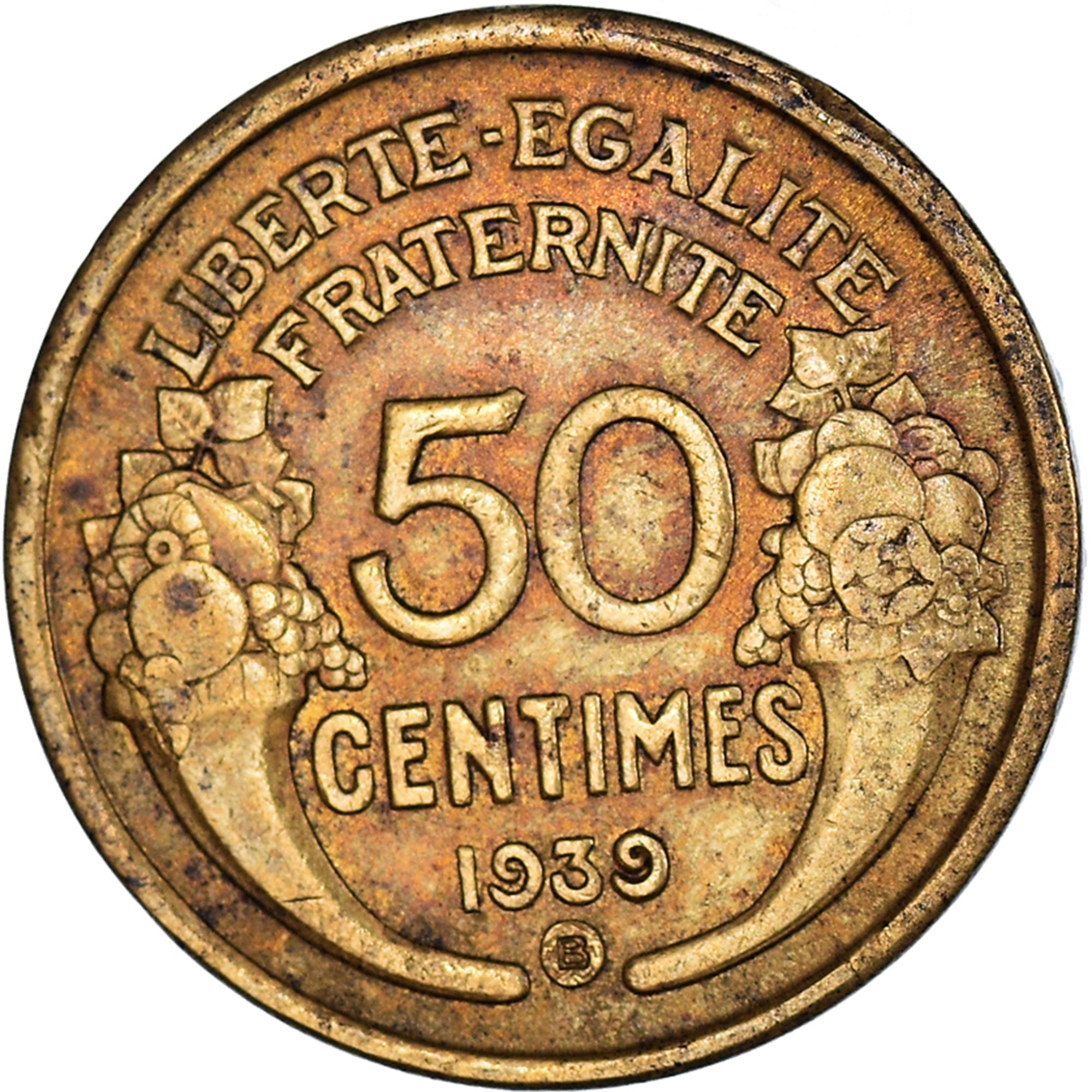 Moneta, Francja, Morlon, 50 Centimes, 1939, Bruxelles, VF(30-35)