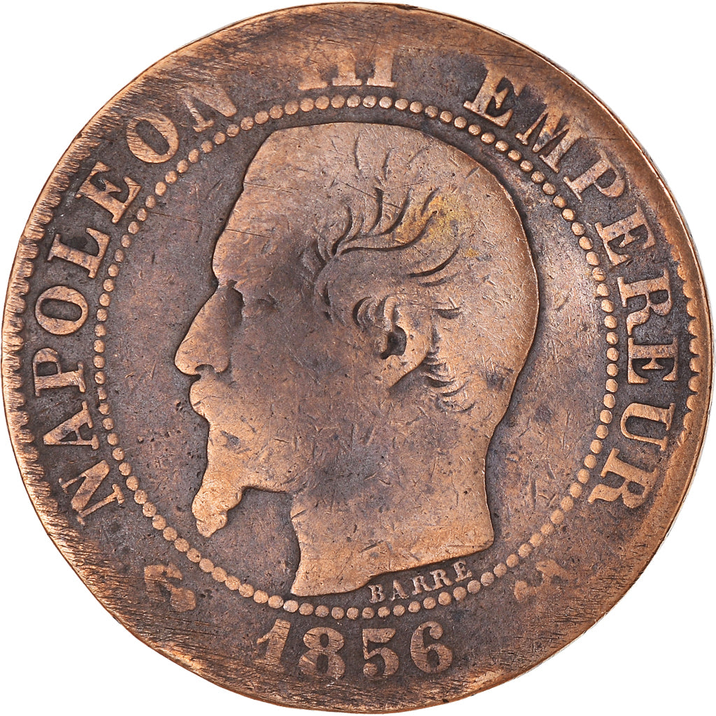 Moneta, Francia, Napoleon III, Napoléon III, 5 Centimes, 1856, Rouen, B+