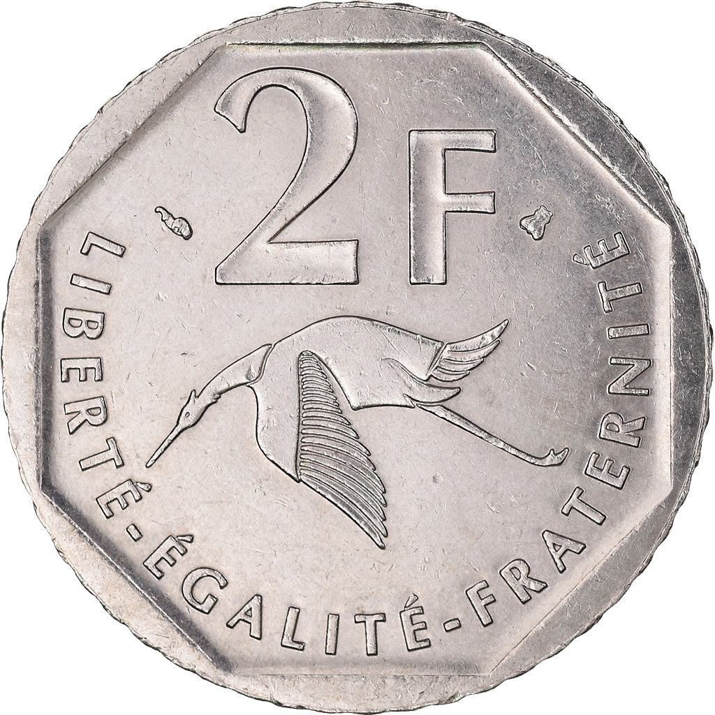 Coin, France, Guynemer, 2 Francs, 1997, AU(55-58), Nickel, KM:1187, Gadoury:550