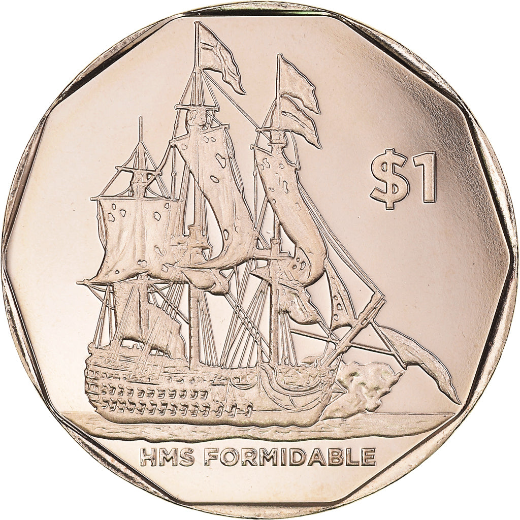 Moneta, ISOLE VERGINI BRITANNICHE, Dollar, 2022, H.M.S. Formidable.BU, FDC