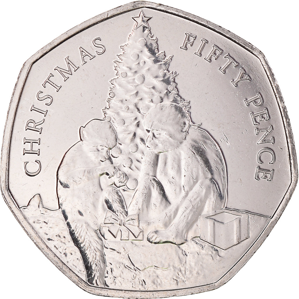 Moneta, Gibilterra, 50 Pence, 2021, Pobjoy Mint, Christmas, SPL, Cupronickel