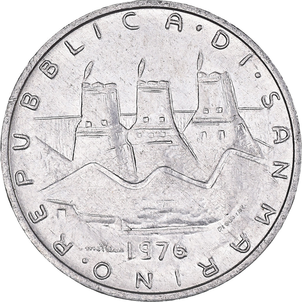 Moneta, San Marino, 5 Lire, 1976, Rome, FDC, BB+, Alluminio, KM:53