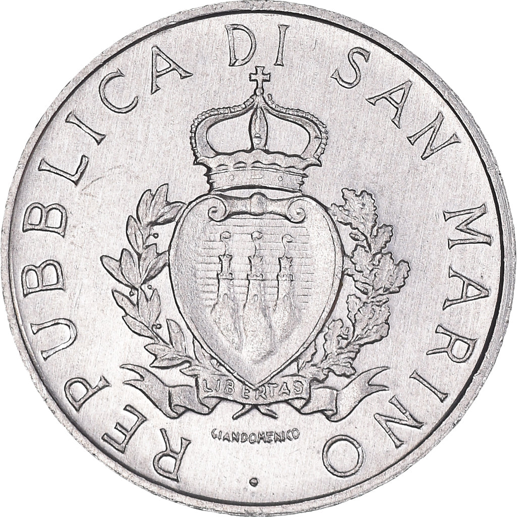 Monnaie, Saint Marin , 5 Lire, 1987, Rome, SUP, Aluminium, KM:203