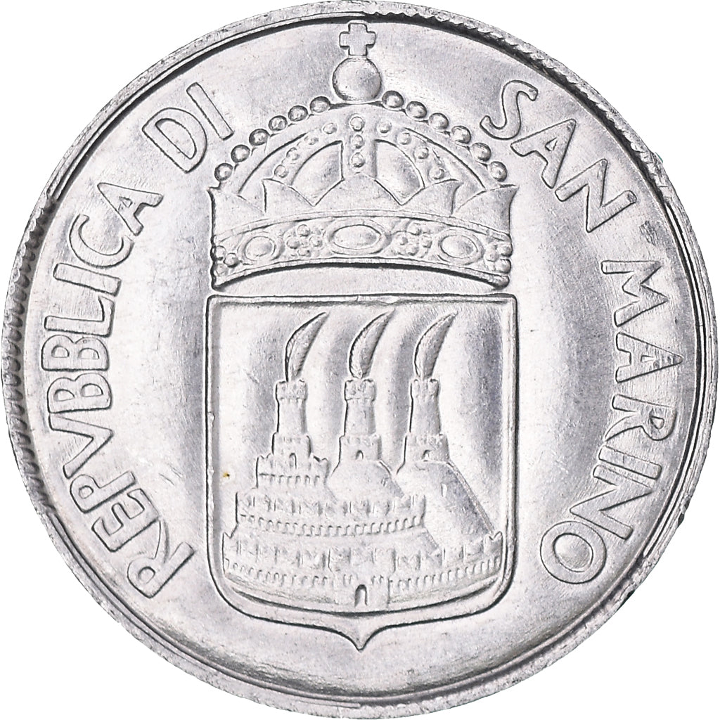 Moneta, San Marino, Lira, 1973, Rome, AU(50-53), Aluminium, KM:22