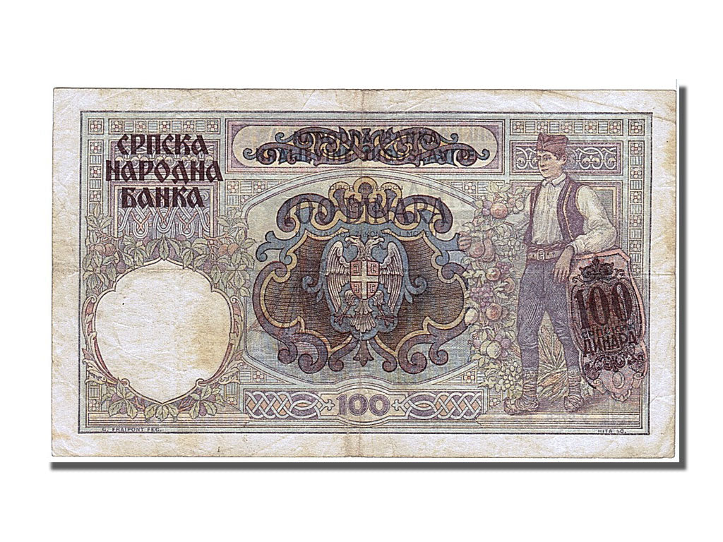 Banconote, Serbia, 100 Dinara, 1941, 1941-05-01, BB