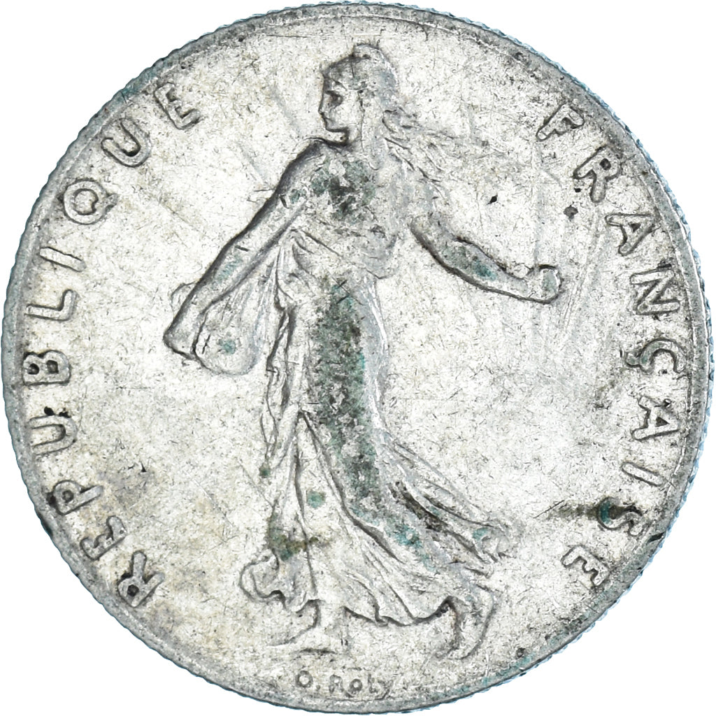 Moeda, França, Semeuse, 50 Centimes, 1908, Paris, VF(30-35), Prata, KM:854