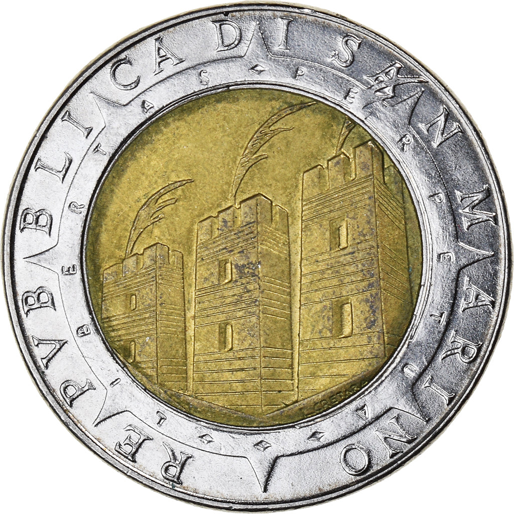 Moneta, San Marino, 500 Lire, 1992, Rome, MB+, Bi-metallico, KM:286