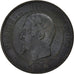 Moneta, Francia, 10 Centimes, 1854, Strasbourg, NAPOLEON III, MB+, Bronzo