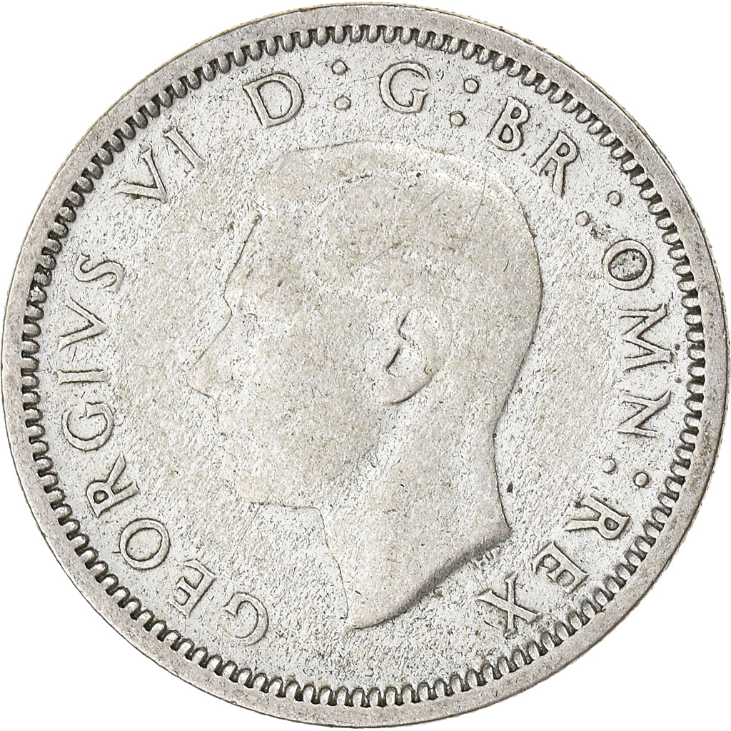 Moneta, Wielka Brytania, George VI, 6 Pence, 1937, EF(40-45), Srebro, KM:852