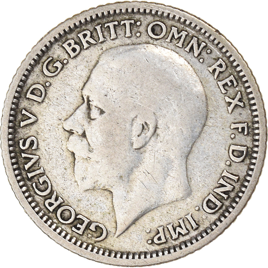 Coin, Great Britain, George V, 6 Pence, 1929, VF(30-35), Silver, KM:832