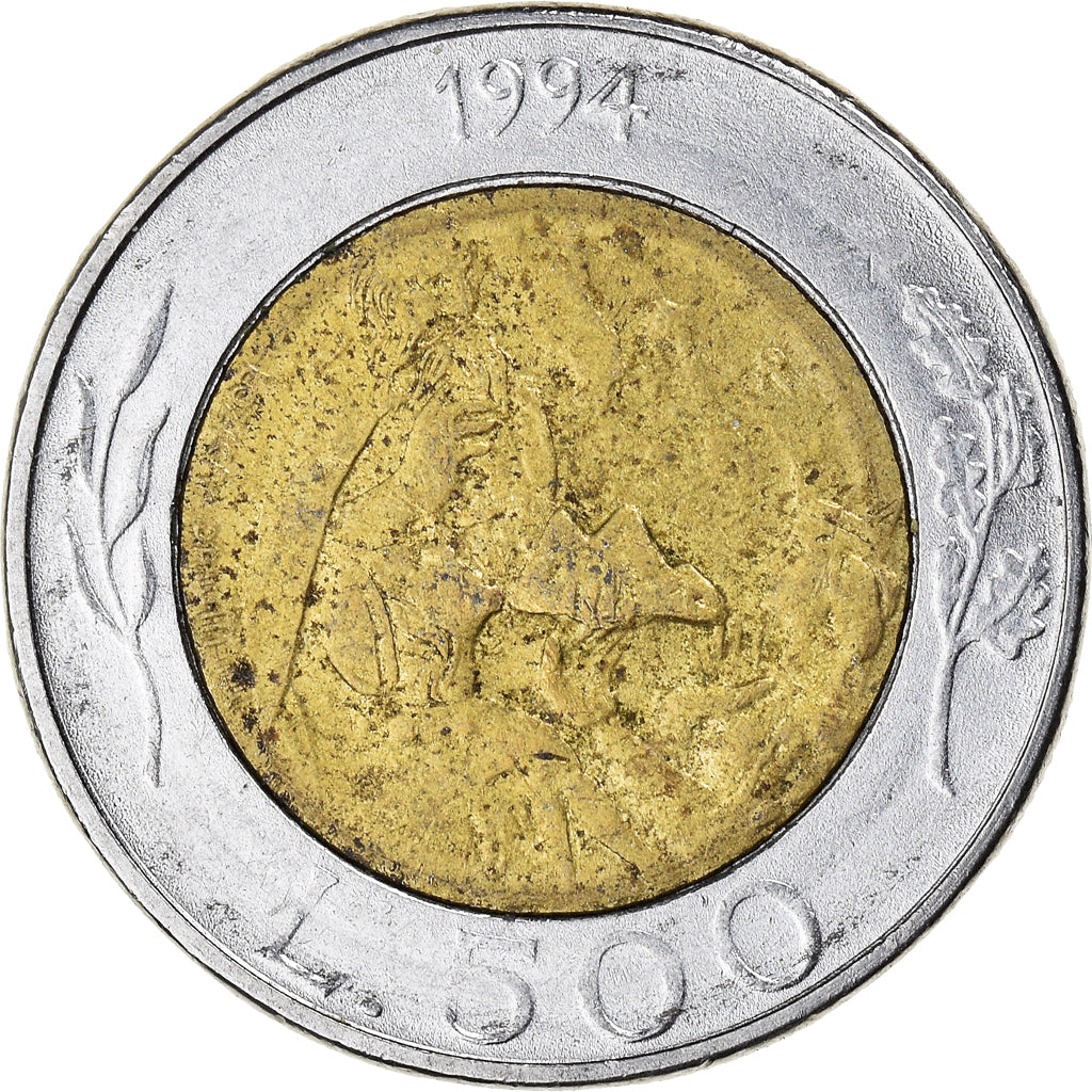 Münze, San Marino, 500 Lire, 1994, Rome, S, Bi-Metallic, KM:314