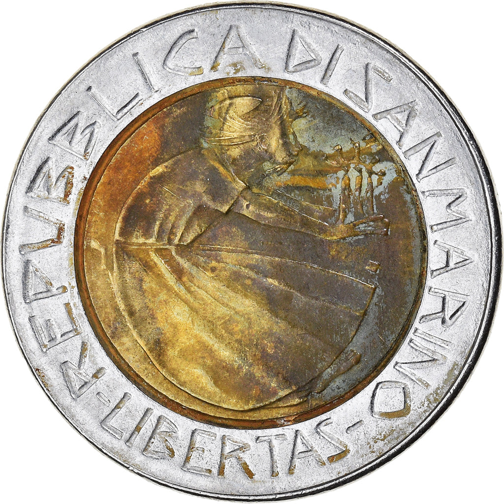 Munten, San Marino, 500 Lire, 1985, Rome, FR, Bi-Metallic, KM:181
