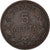 Moneda, Grecia, George I, 5 Lepta, 1882, BC+, Cobre, KM:54