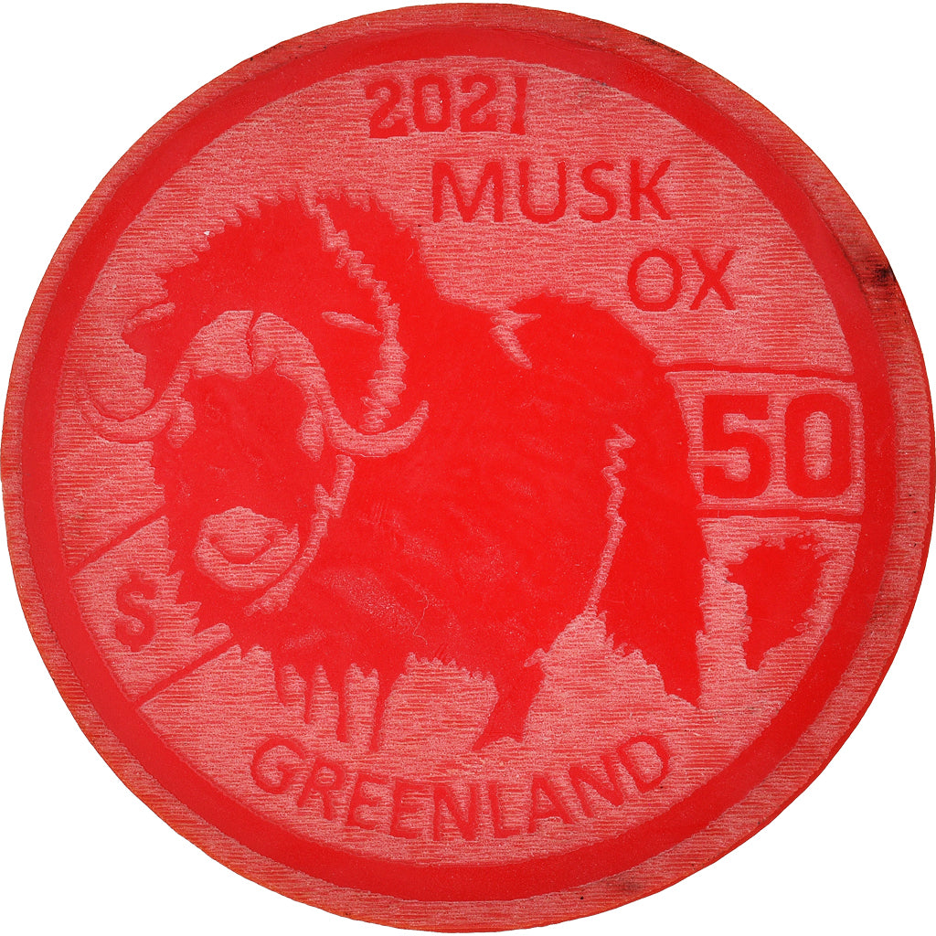 Groenland, 50 Dollars, 2021, Monnaie de fantaisie.Colorized.Arctic fauna, FDC