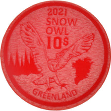 Greenland, 10 Dollars, 2021, Monnaie de fantaisie.Colorized.Arctic fauna
