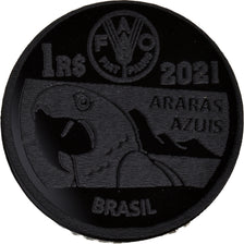 Moeda, Brasil, 1 Réal, 2021, Monnaie de fantaisie. Colorized.Mercosur., MS(63)