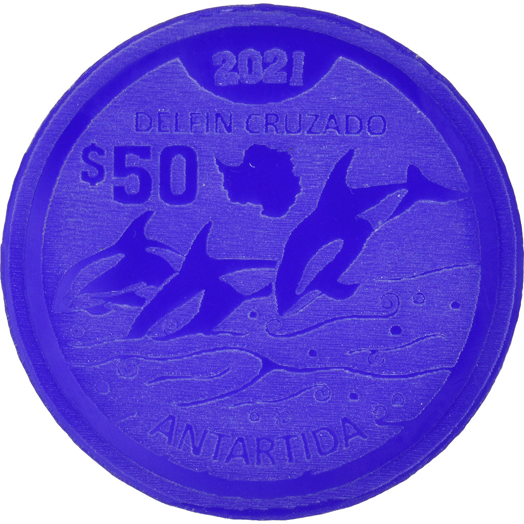 Coin, Antarctic, 50 Dollars, 2021, Antarctica ,Fantasy items,Colorized.