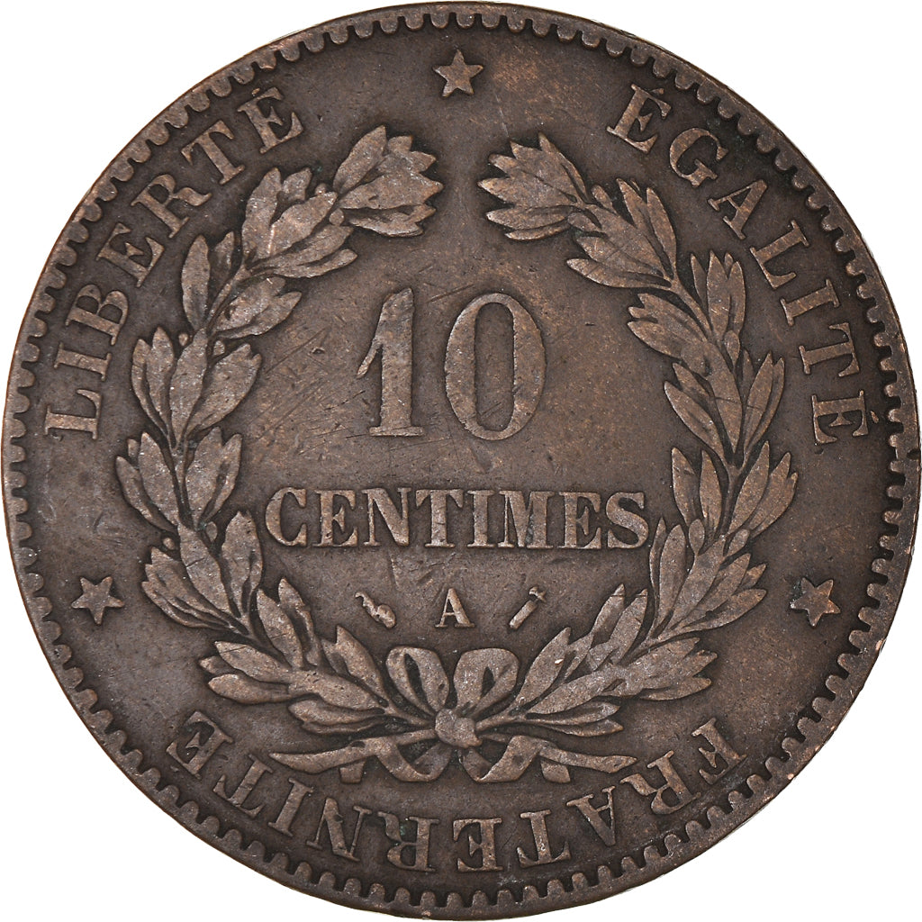Coin, France, Cérès, 10 Centimes, 1891, Paris, VF(20-25), Bronze, KM:815.1