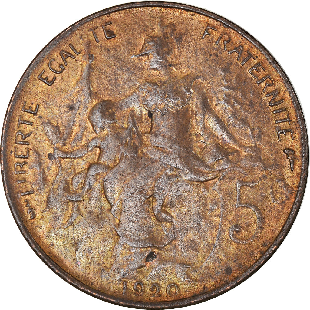 Coin, France, Dupuis, 5 Centimes, 1920, Paris, EF(40-45), Bronze, KM:842