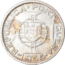 Moeda, Moçambique, 20 Escudos, 1955, EF(40-45), Prata, KM:80
